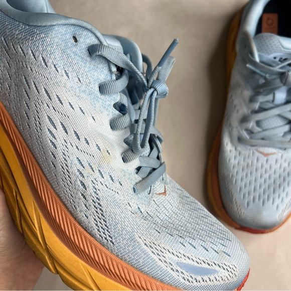 Hoka One One Clifton 8 Summer Song Ice Flow Orange - Picture 7 of 11